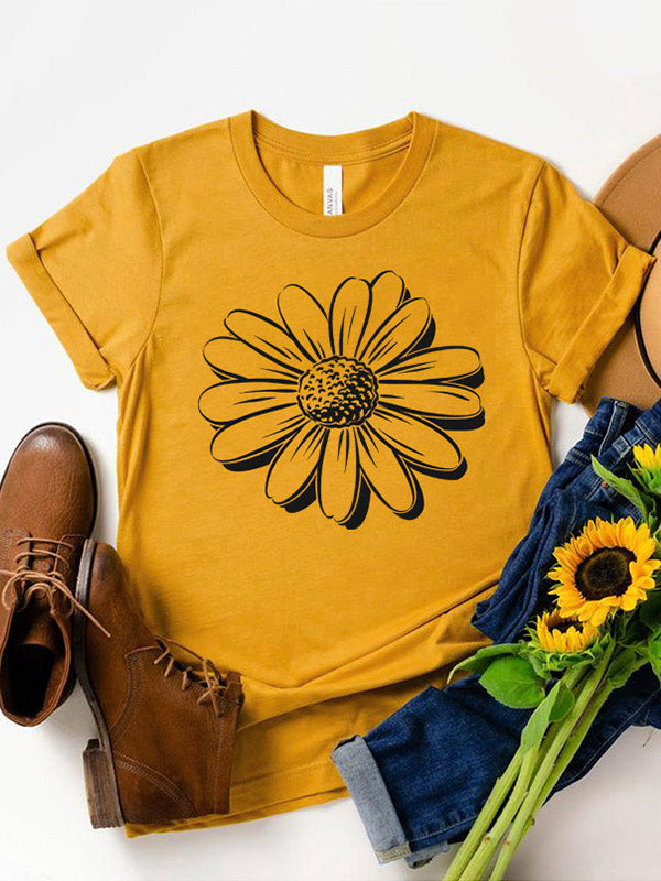 T-shirt Femme Motif Tournesol