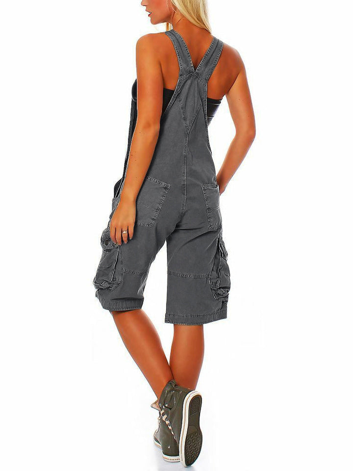 Salopette courte cargo pour femme