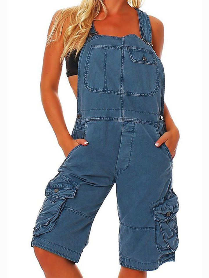 Salopette courte cargo pour femme