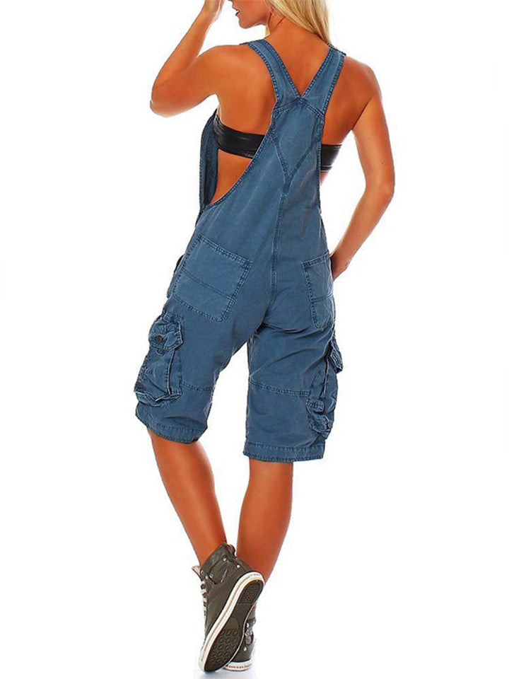 Salopette courte cargo pour femme