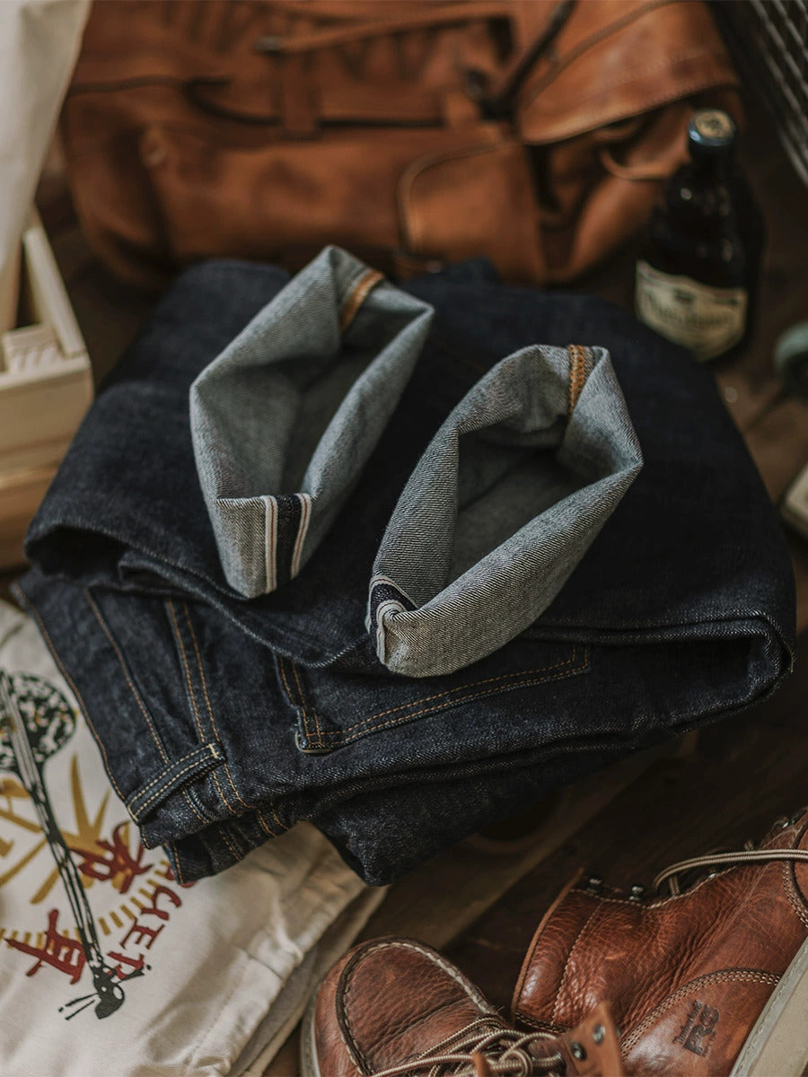 Jean en denim selvedge indigo 14 oz