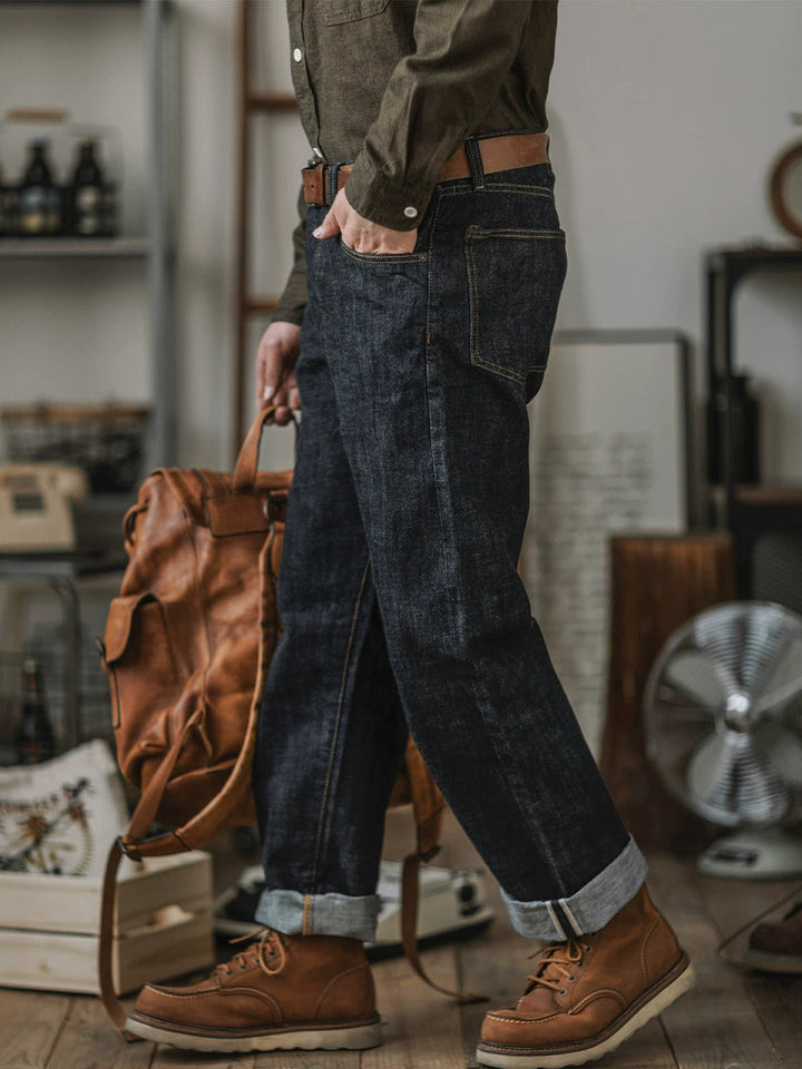 Jean en denim selvedge indigo 14 oz