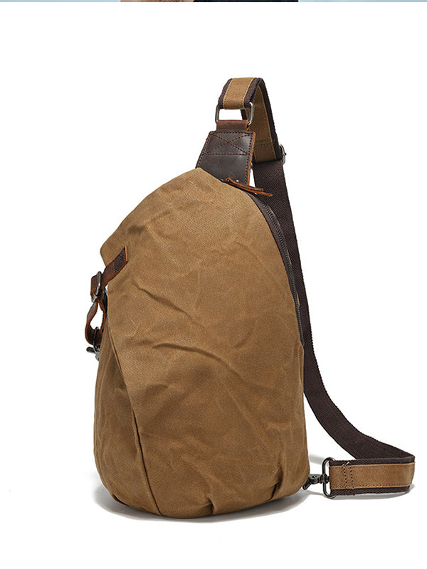 Poche poitrine en toile cirée pour homme