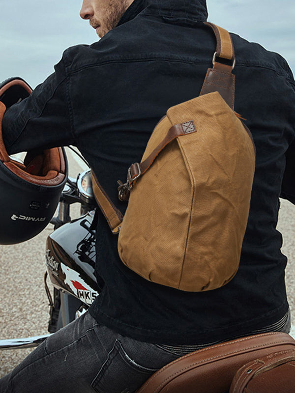 Poche poitrine en toile cirée pour homme