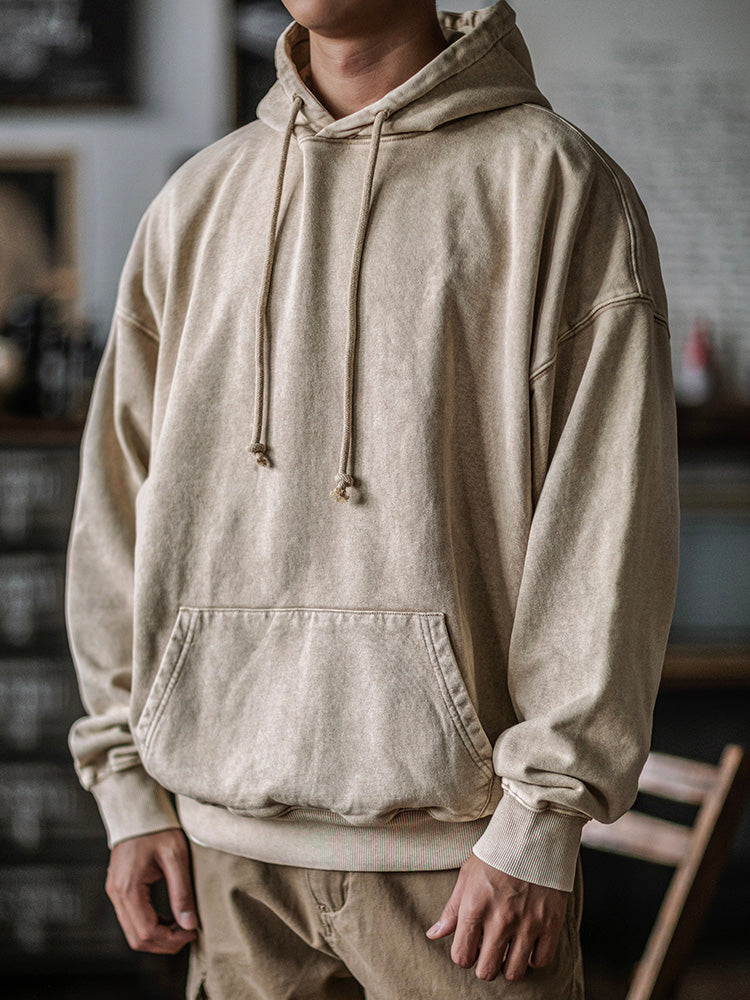 14.5 oz Oversized Retro Style Washed Hoodie