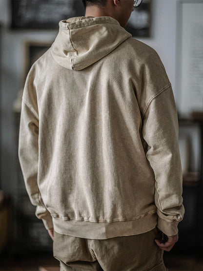 14.5 oz Oversized Retro Style Washed Hoodie