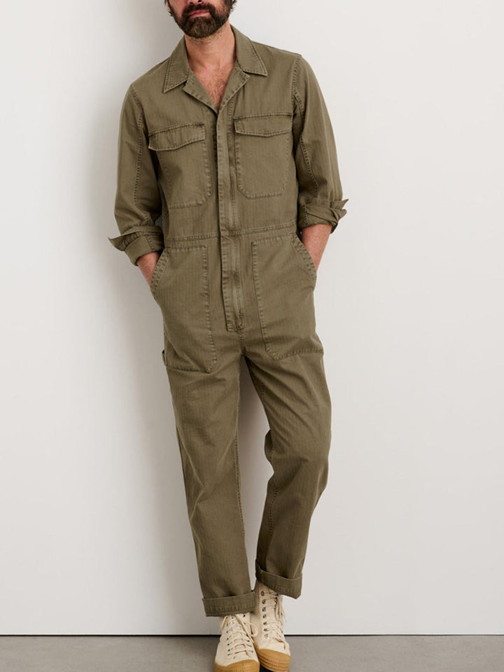 Combinaison zippée coupe slim pour hommes